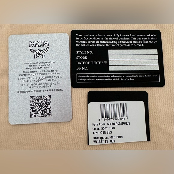 NWT MCM Pink Visetos Coin Pouch w/box & dust bag - Picture 9 of 9